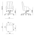Кресло для кабинета Visionnaire Ginsberg Office Chair VISIONNAIRE