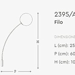 Бра Italamp Filo 2395/AP, 2395/APS ITALAMP
