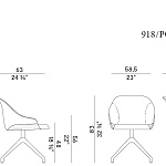 Кресло Potocco Lyz 918\PG - 918\G POTOCCO