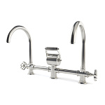 Двойной смеситель с изогнутым изливом Officine Gullo Double mixer with arch spout / Doppio miscelatore con getti ad arco OFFICINE GULLO