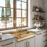 Смеситель для кухни Officine Gullo Deck tap with arch spout / Rubinetto a ponte con getto ad arco OFFICINE GULLO