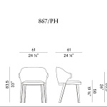 Стул с подлокотниками Potocco Trousse 867/PH POTOCCO