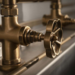 Смеситель для кухни Officine Gullo Deck tap with arch spout / Rubinetto a ponte con getto ad arco OFFICINE GULLO